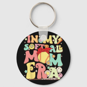 In My Softball Mum Era Funny Baseball Mum Mothers Key Ring