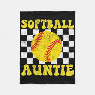 In My Softll Auntie Groovy Proud Softll Aunt Retro Fleece Blanket