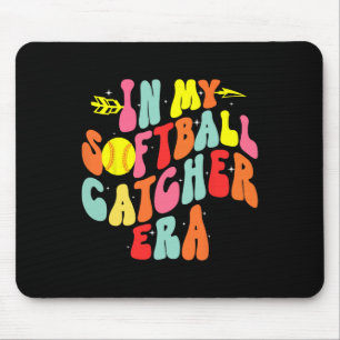 In My Softll Catcher Era Groovy Softll Player Game Mouse Mat