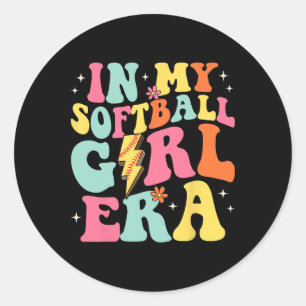 In My Softll Girl Era Retro Groovy Softll Girl _1 Classic Round Sticker