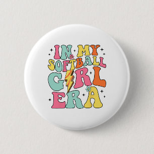 In My Softll Girl Era Retro Groovy Softll Girl 6 Cm Round Badge