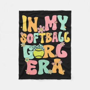 In My Softll Girl Era Retro Groovy Softll Girl Fun Fleece Blanket