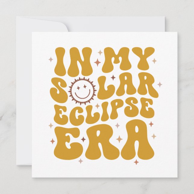 In My Solar Eclipse Era Design PNG SVG Cut File Holiday Card (Front)