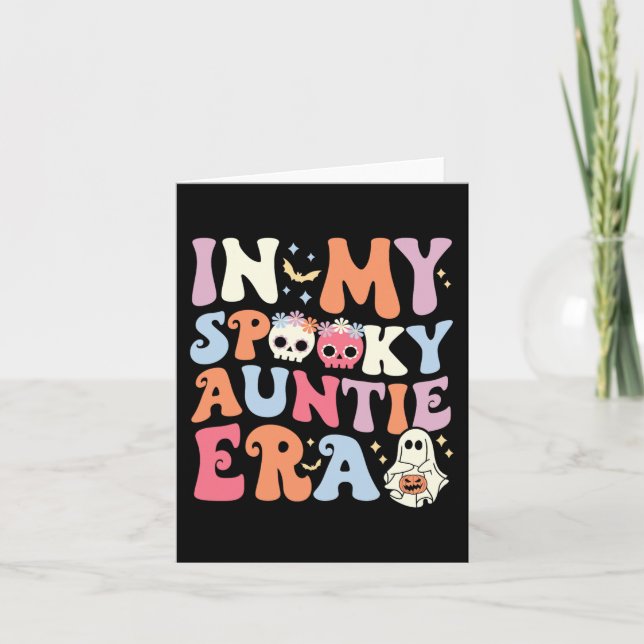 In My Spooky Auntie Era Halloween Groovy Witchy Sp Card (Front)