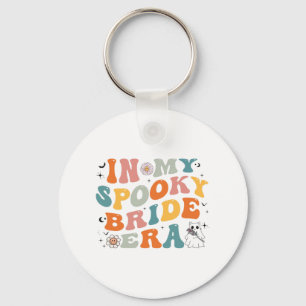 In My Spooky Bride Era Groovy Halloween Wedding Key Ring