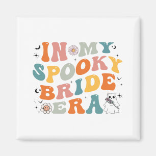 In My Spooky Bride Era Groovy Halloween Wedding Magnet