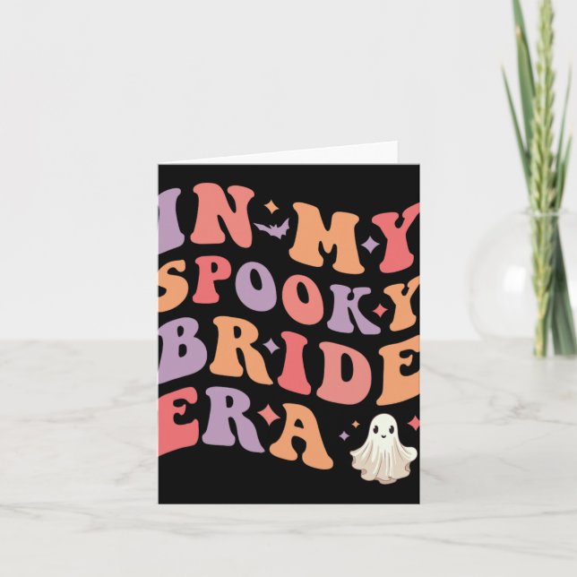 In My Spooky Bride Era Halloween Wedding Bride  Card (Front)