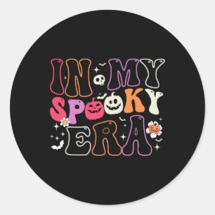 In My Spooky Era Ghost Funny Women Men Kids Hallow Classic Round Sticker