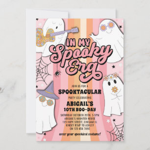 In My Spooky Era Girl Halloween Birthday Party Invitation