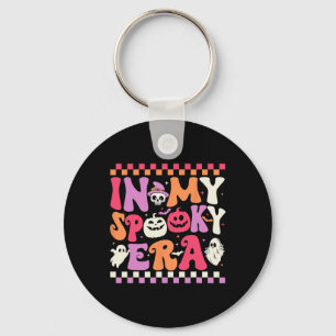 In My Spooky Era Halloween Ghost Groovy Hippie Hal Key Ring