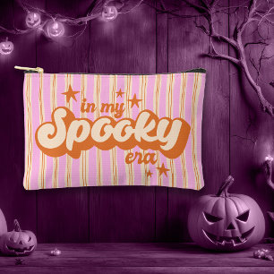 In My Spooky Era Orange and Purple Striped  Accessory Pouch