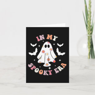 In My Spooky Era Retro Groovy Cute Ghost Spooky Ha Card