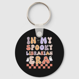 In My Spooky Librarian Era Ghost Halloween Retro Key Ring