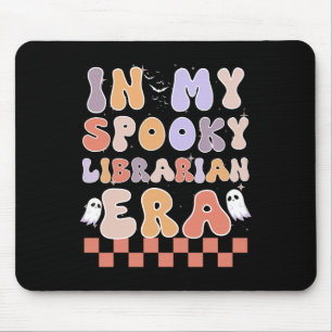 In My Spooky Librarian Era Ghost Halloween Retro Mouse Mat
