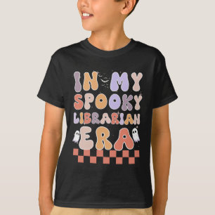 In My Spooky Librarian Era Ghost Halloween Retro  T-Shirt