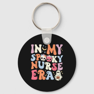 In My Spooky Nurse Era Halloween Groovy Ghost Nurs Key Ring