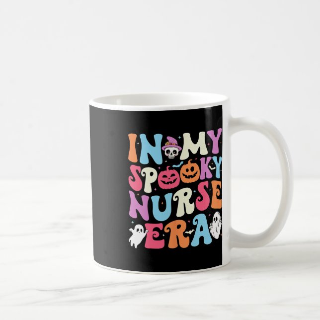 In My Spooky Nurse Era Halloween Groovy Nursing Ha Coffee Mug (Right)