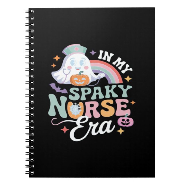 In My Spooky Nurse Era Halloween Trick Or Treat Es Notebook (Front)