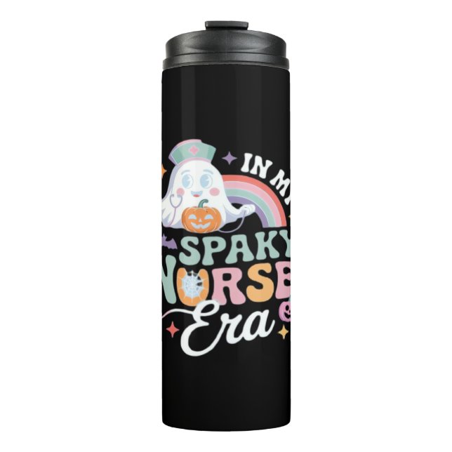 In My Spooky Nurse Era Halloween Trick Or Treat Es Thermal Tumbler (Front)