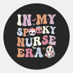 In My Spooky Nurse Era Nicu Halloween Women Fun Classic Round Sticker