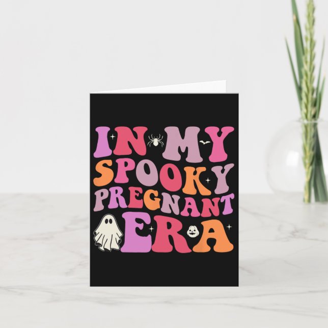 In My Spooky Pregnant Era Halloween Pregnancy Anno Card (Front)