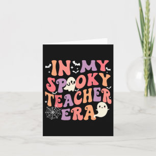 In My Spooky Teacher Era Ghost Halloween Retro Tea Card