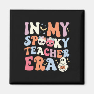 In My Spooky Teacher Era Halloween Groovy Witchy T Magnet