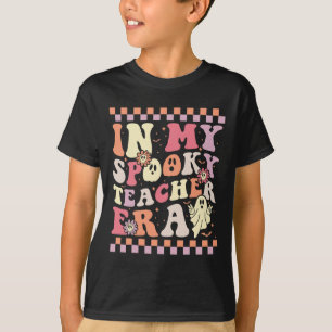 In My Spooky Teacher Era Retro Ghost Halloween Tea T-Shirt