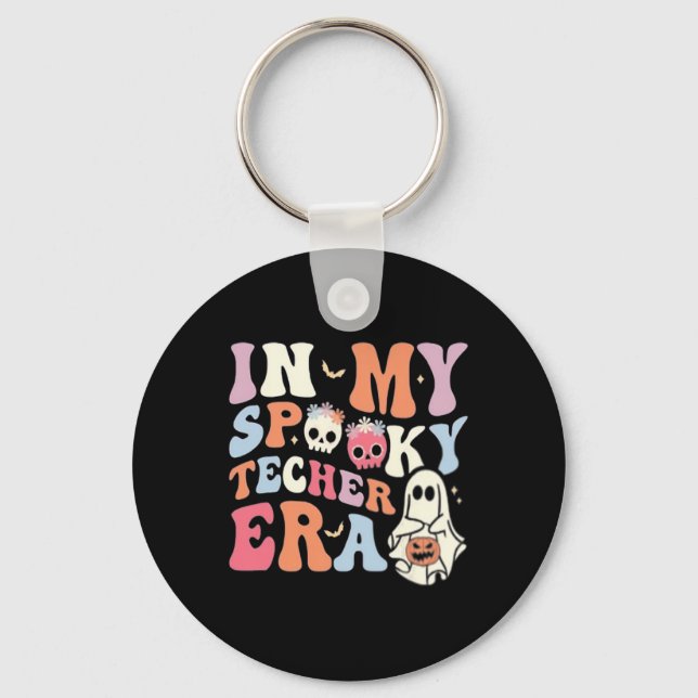 In My Spooky Teacher Era Retro Halloween  Key Ring (Front)