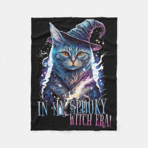 In My Spooky Witch Era Halloween Cat Costume 2023 Fleece Blanket