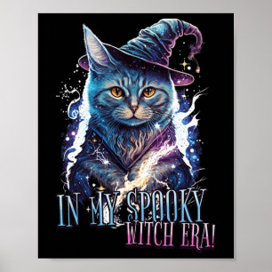 In My Spooky Witch Era Halloween Cat Costume Kids Poster