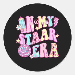 In My Staar Era Disco Teacher Student Test Day Classic Round Sticker