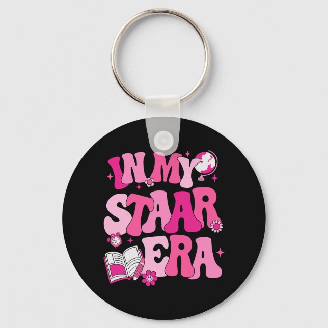 In My Staar Era Teacher Test Day State Testing Kid Key Ring (Front)