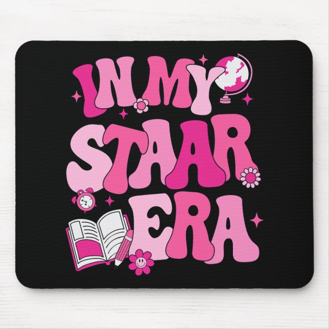 In My Staar Era Teacher Test Day State Testing Kid Mouse Mat (Front)