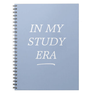 In My Study Era Blue Spiral Notebook