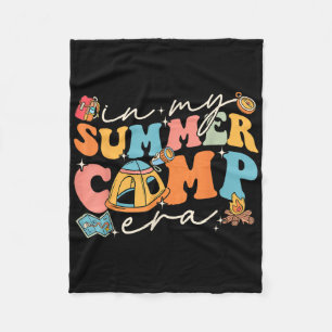 In My Summer Camp Era Retro Summer Camper Women Gi Fleece Blanket