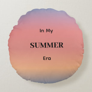 In My Summer Era Gradient Sunrise Color Round Cushion