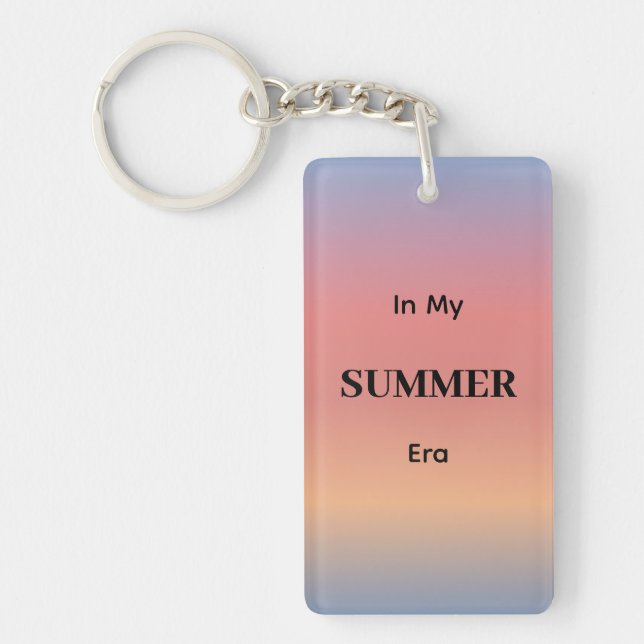 In My Summer Era Gradient Sunrise Colour Acrylic Key Ring (Front)