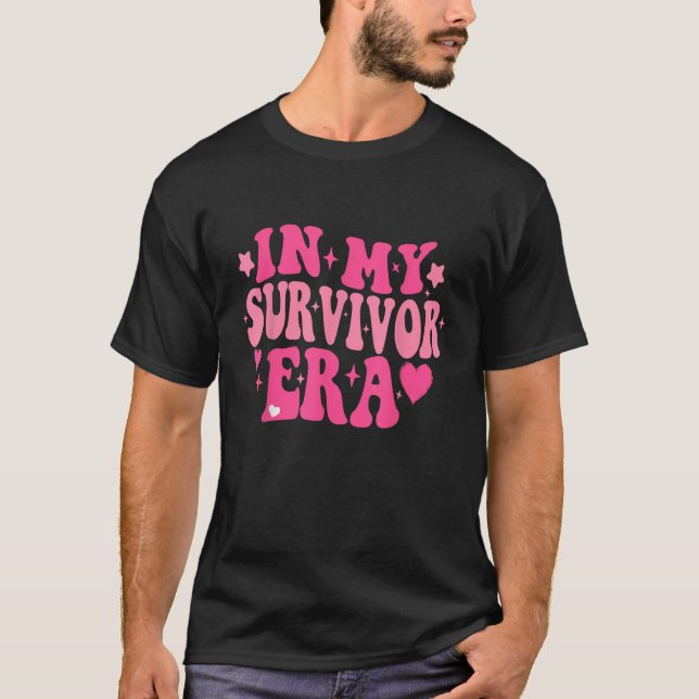 In My Survivor Era Breast Cancer Awareness Retro G T-Shirt (Front)
