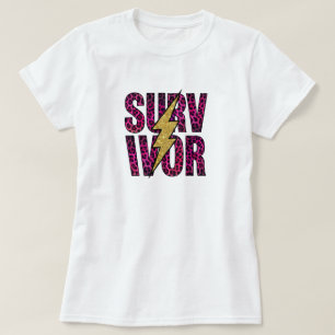 In My Survivor Era, Leopard Breast Cancer T-Shirt