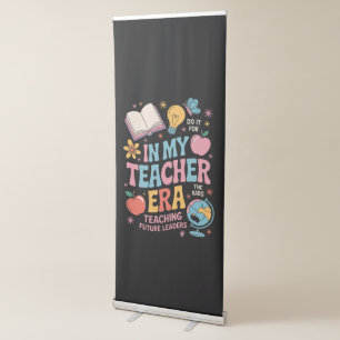 In My Teacher Era Back to School Kindergarten Retractable Banner