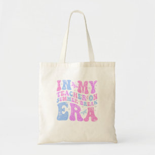 In My Teacher On Summer Break Era Groovy Summer Vi Tote Bag