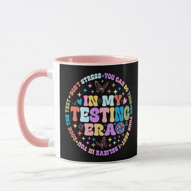 In My Testing Era Teachers Students Rock The Test Mug (Left)