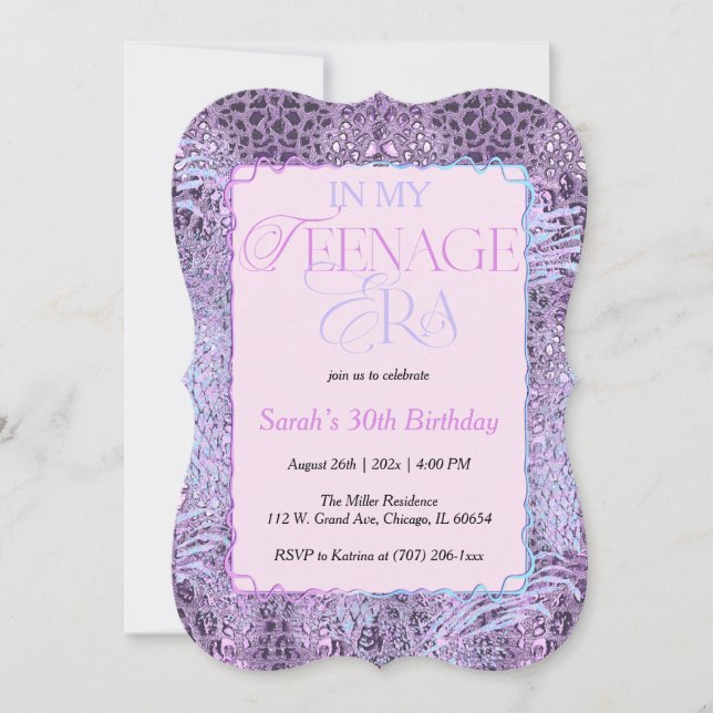 In My Thirties Era Pink Birthday Party Invitation (Front)