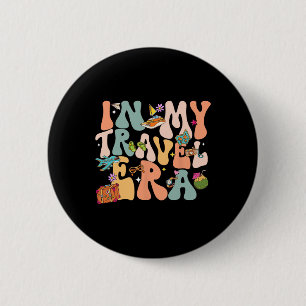 In My Travel Era Aeroplane Adventure Tee In My Tra 6 Cm Round Badge