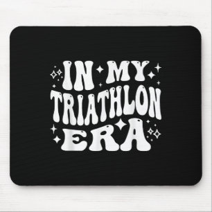 In My Triathlon Era Funny Swim Bike Run Athlete Mouse Mat