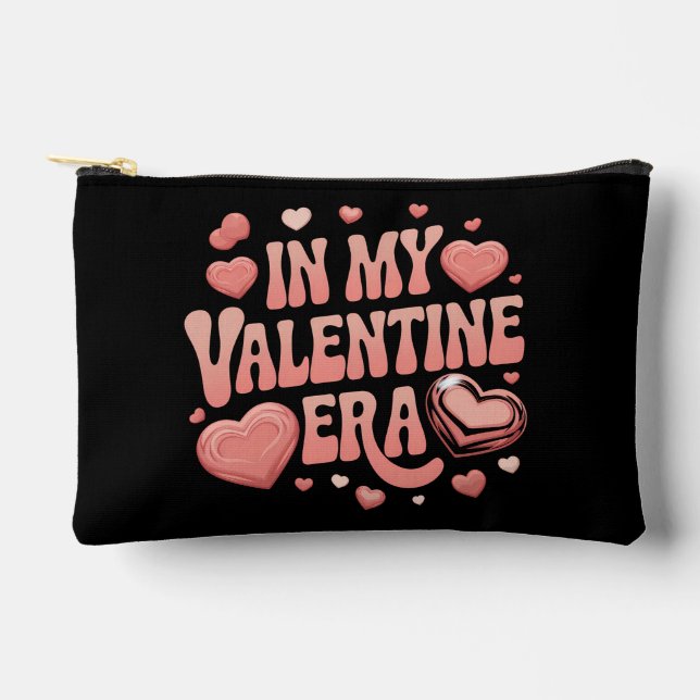 In My Valentine Era Cute Valentine's Day Accessory Pouch (Front)