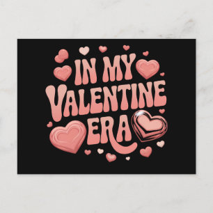 In My Valentine Era Cute Valentine's Day Invitation Postcard
