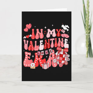 In My Valentine Era Groovy Retro Disco Heart Women Card