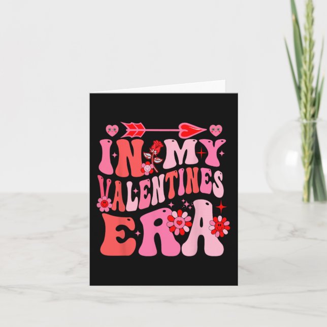 In My Valentine Era Valentine Day Girls  Card (Front)